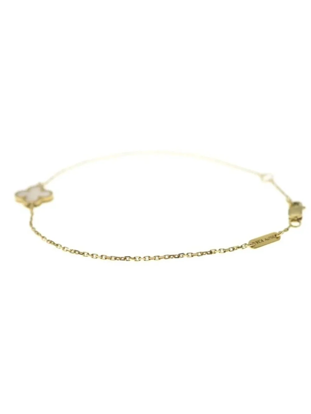Van Cleef & Arpels Sweet Alhambra Papillon Mother of Pearl Bracelet 18k YG
